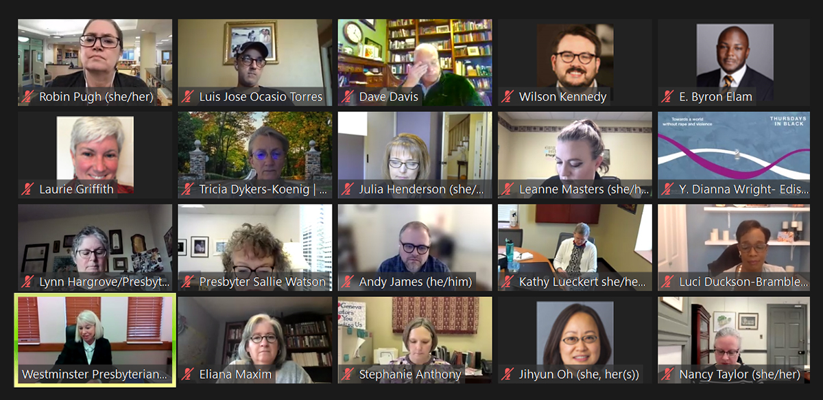 The Committee on the Office of the General Assembly meets via Zoom on November 18, 2021.